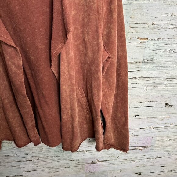 Promesa brown  distressed cardigan blazer sweater jacket size large - Picture 3 of 9